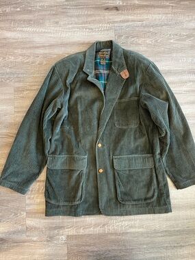 Eddie Bauer Olive Green Corduroy Field Jacket